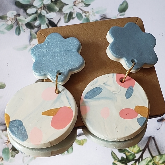 Handmade polymer clay earrings - Picture 4 of 8